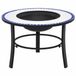 vidaXL Vuurschaal Mozaïek 68 cm Keramiek Blauw en Wit