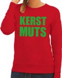 Bellatio Decorations Foute kersttrui / sweater Kerst Muts rood voor dames - Kersttruien XL