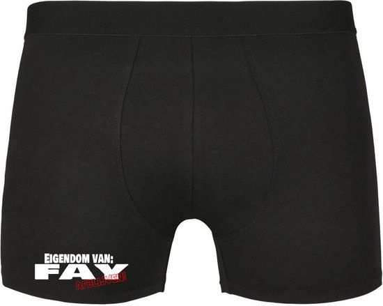 Eigendom van Fay . Afblijven! Heren Boxershort - Zwart - L