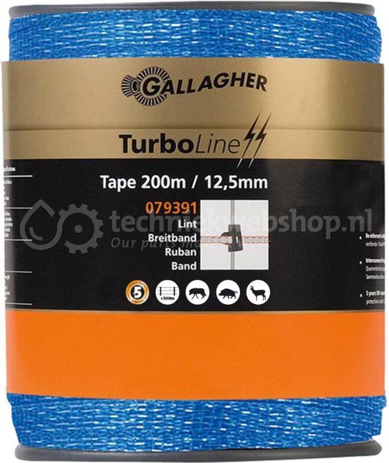 Gallagher TurboLine lint 12,5mm blauw 200m