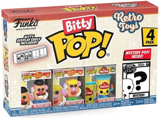 Funko Speelfiguur Bitty Pop Retro Toys Mr. Potato Head 4-pack Collectie
