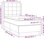 vidaXL Boxspring met matras stof donkerbruin 90x200 cm