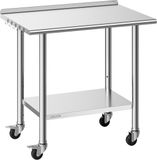 Vevor Roestvrijstalen Tafel voor Restaurants, 915 X 610 X 894 mm