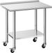 Vevor Roestvrijstalen Tafel voor Restaurants, 915 X 610 X 894 mm