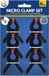 DID Mini zeilklem/hobby clip set van 6x - 6 cm - kunststof - Zwart