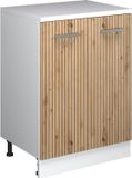 Vicco Keukenkast voor schuine wand R-Line, Artisanaal eiken, 60 cm zonder schuine kant met 2 deuren
