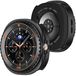 Merkloos Robuuste Hoes voor Smartwatch 46mm met Achterkant in Zwart/Oranje