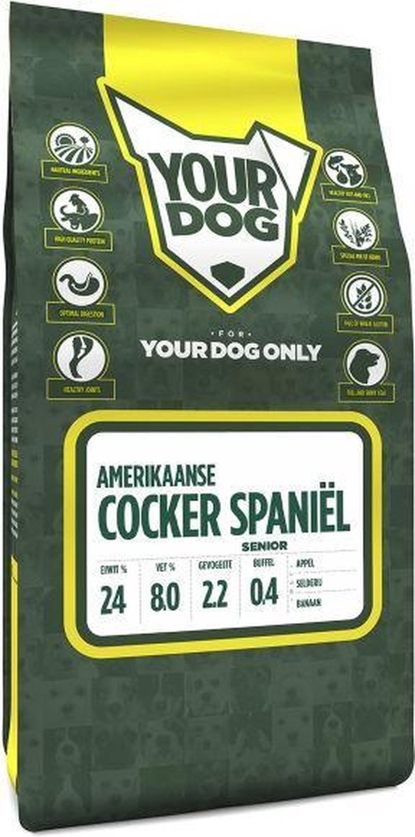 Yourdog Senior 3 kg amerikaanse cocker spaniËl hondenvoer