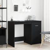 vidaXL Bureau Zwart Eiken Bewerkt Hout 100 x 50 x 76 cm