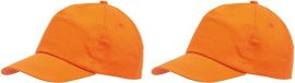 Jumada Inspirion Gmbh Baseballcap / pet Outdoor - 10x - 5 panels - oranje - volwassenen - klittenbandsluiting - katoen