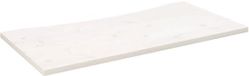 vidaXL Bureaublad 110x55x2,5 cm massief grenenhout wit