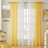 Ombre Faux Linnen Transparante Gordijnen