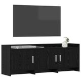 vidaXL TV-kast 130 x 33 x 47 cm Zwart eiken Bewerkt hout