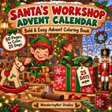 Santas Workshop Advent Calendar: Bold & Easy Advent Coloring Book