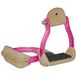 Blu Royal - Western Stirrups For Barrel Racing In Aluminium With Leather And Non-slip Rubber Covered Footrests