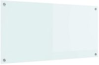 vidaXL - Spatscherm - Wit - 100 x 50 cm - Gehard glas