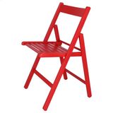 Mueblear 19014 klapstoel, hout, 43 x 46 x 79 cm Rood