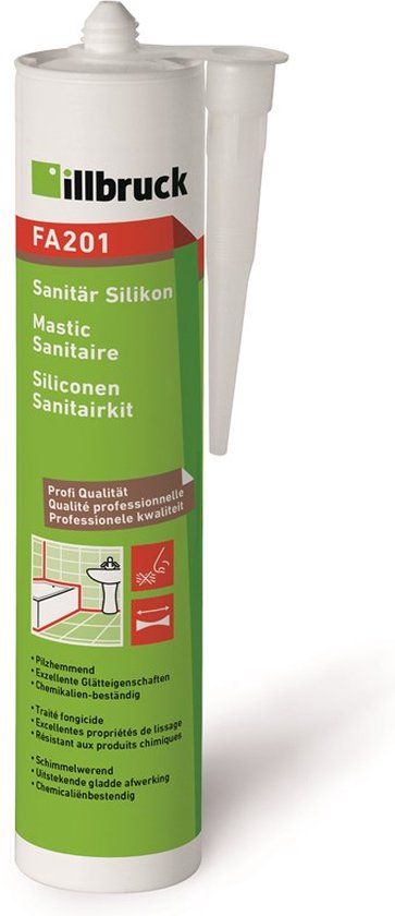 Illbruck FA201 Siliconen Sanitairkit - 310 ml - Pergamonwit