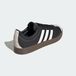 Adidas Vl Court 2.0 Herren Schwarz Leder Niedrige Sneaker Größe 44 2/3