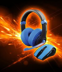 DRAGON WAR 2in1 Combo Set (Gaming Headset + Mouse) Blue Edition