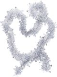 Merkloos / Sans marque Edco Eindhoven Bv Kerstslinger - Folieslinger - Zilver - 8 cm x 2 m