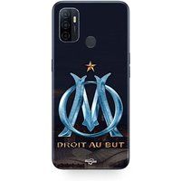 Maniacase Etui Oppo A32 OM logo blauw en goud stadion