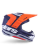 Alpinestars S-M7 Core Mat Oranje Blauw Casque de cross Taille XS