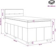 vidaXL Boxspringbed met matras Lichtgrijs 80 x 200 cm Stof