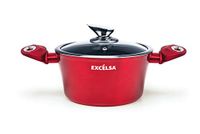 Excelsa Phoenix steelpan anti-aanbaklaag 2 handgrepen, Aluminium, Rood
