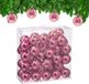 Relaxdays kerstballen set van 50 - Ø 6 cm - glanzend - kunststof - roze