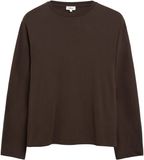 s.Oliver Dames T-shirt met lange mouwen en vleermuismouwen in een relaxte pasvorm, donkerbruin, maat 44