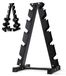 Porte-haltères - Support de haltères - 5 étagères - 250 kg - Revêtement par poudre noir