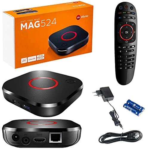 Infomir MAG 524 Original IPTV Set Top Box 4K UHD 2160p 60FPS Multimedia