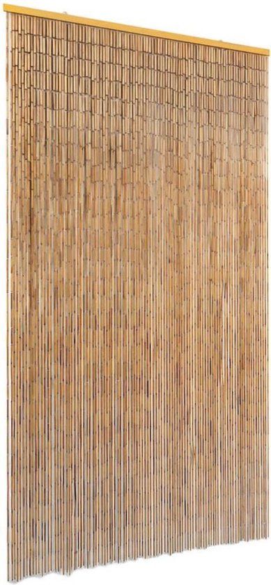 vidaXL Bamboe Vliegengordijn - 100x200 cm - Bruin