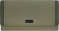 bugatti Ladies Long Wallet With Flap Green Kaki