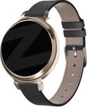 Bandz lederen band ‘Classic’ - Echt leren bandje 14mm geschikt voor Garmin Lily 2 (alleen tweede versie) - zwart