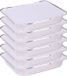 Elite Meal prep voedsel bewaar bakjes - Aluminium - 8x - 33 x 25 x 5 cm - met deksel