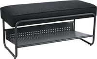en.casa Schoenenbank Lillehammer 90x37x42 cm zwart