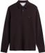 Tommy Hilfiger Heren Polo Lange Mouwen Katoen Elastaan Bruin M
