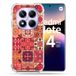Cokitec Versterkte hoes voor Xiaomi Redmi Note 14 Pro 5G, rode cementtegeltextuur