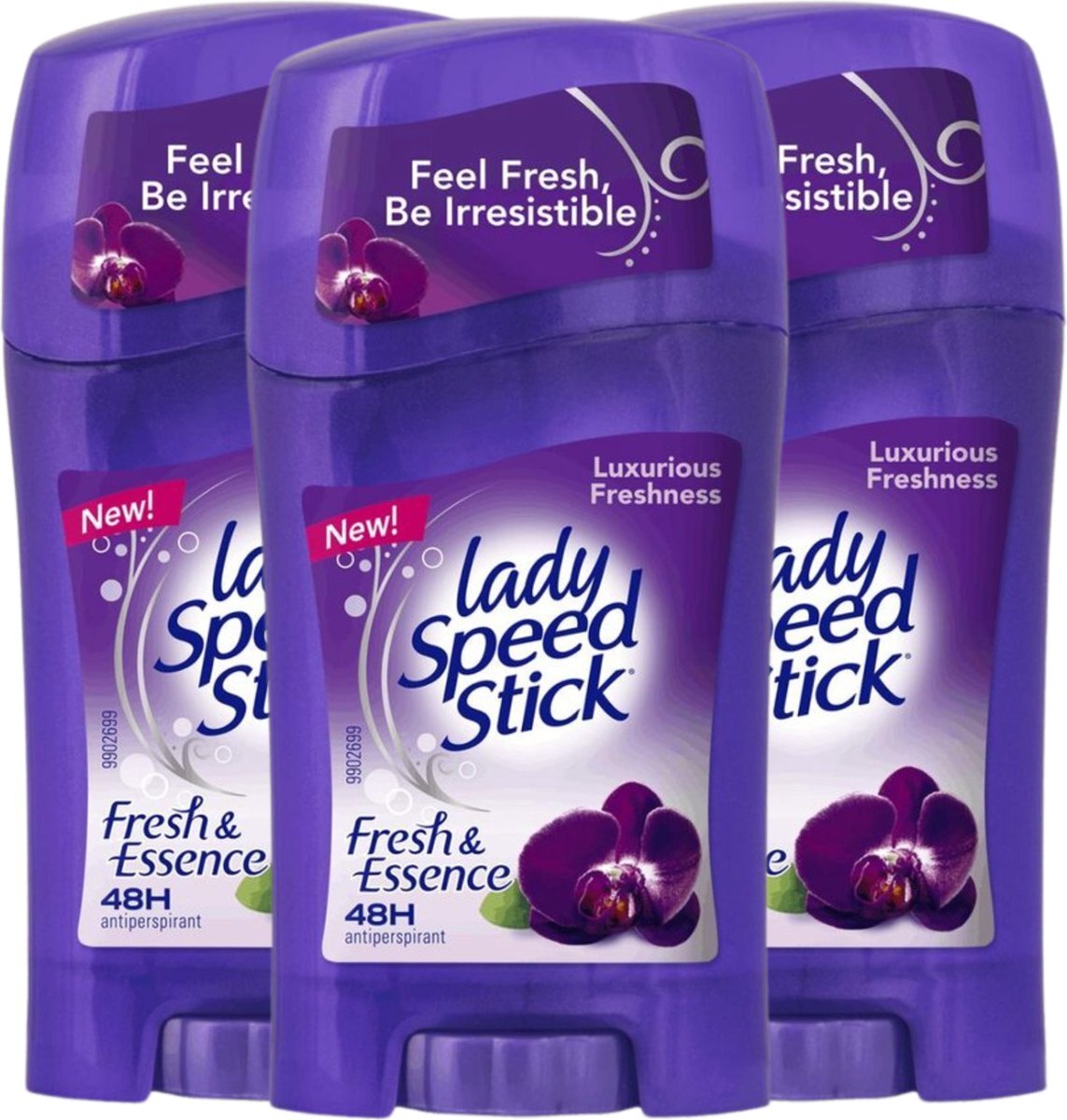 Lady Speed Stick Black Orchid Anti-Transpirant Deodorant Stick - Biedt tot 48 uur Bescherming tegen Zweet en Hydrateert de Huid - 3 X 45g - Voordeelverpakking