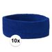 Merkloos / Sans marque Sportdag Hoofdbandjes kobalt blauw 10x