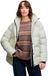 Superdry Dames Sportieve Capuchon Pufferjas - Gewatteerde Jas - Off White - Maat XL