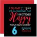 Grappige Candy Anniversary Card voor Man Vrouw - Your Fault I'm Extremely Happy - Happy 6th Wedding Anniversary Card voor Partner, 145 mm x 145 mm wenskaarten voor zesde verjaardag