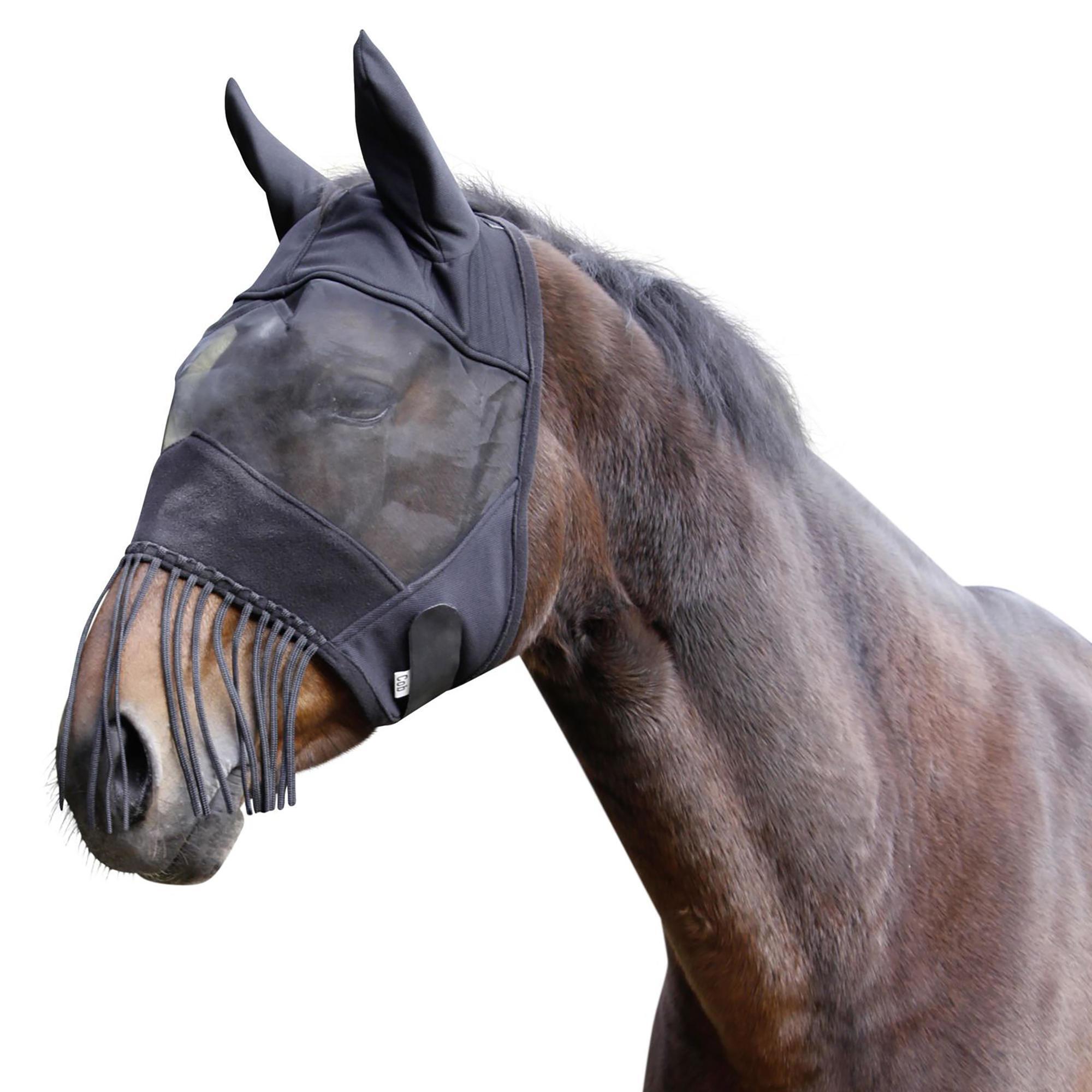 Kerbl Vliegenmasker voor pony's en paarden zwart