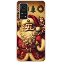 Xiaomi Bedrukt siliconen hoesje compatibel met Xiaomi Mi 10T, Xiaomi Mi 10T Pro pere noel vintage
