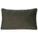 Atmosphera Bank/sierkussens huiskamer Sophia - 30 x 50 cm - Olijfgroen - polyester - met rits