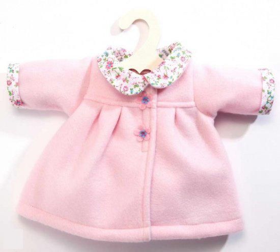Heless Poppenkleertjes Mantel met kraag 28-35 cm - Roze