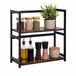 Merkloos Relaxdays Keukenrek voor werkblad - bruin/zwart - 42x43x18 cm - met opbergruimte