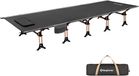 KingCamp Aluminium veldbed XL Outdoor klik-klapbed - Campingbed 30 cm hoog, 250 kg